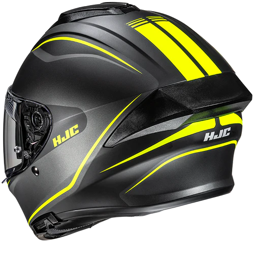 Casco Moto Integrale HJC C71 QUEZ MC3HSF Nero Antracite Giallo Fluo Opaco