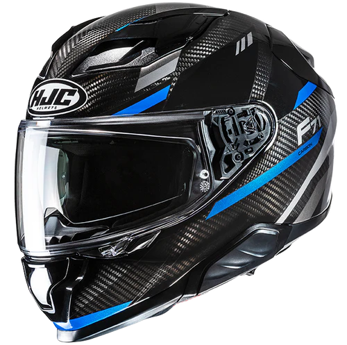 Casco Moto Integrale HJC F71 CARBON ESIRA MC2 Nero Blu Lucido