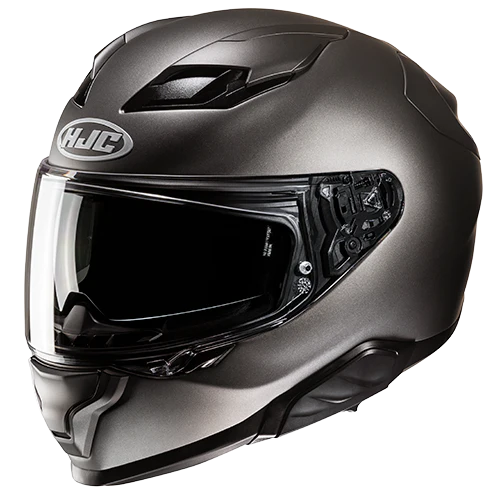 Casco Moto Integrale HJC F71 SOLID SEMI FLAT TITANIUM Titanio Opaco