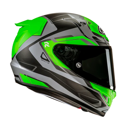 Casco Moto Integrale HJC RPHA12 BRELS MC4HSF Grigio Verde Nero Opaco