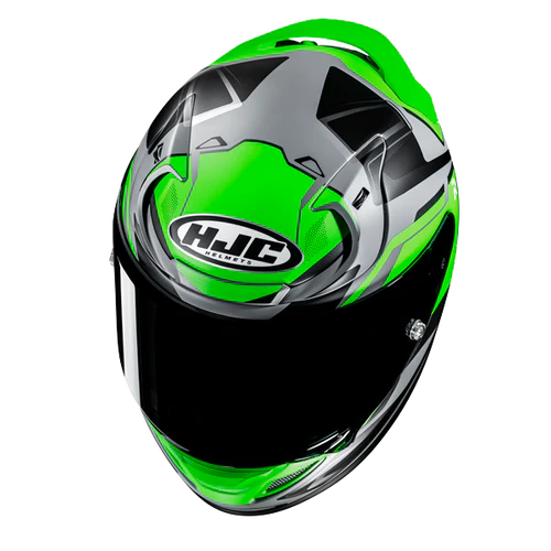 Casco Moto Integrale HJC RPHA12 BRELS MC4HSF Grigio Verde Nero Opaco