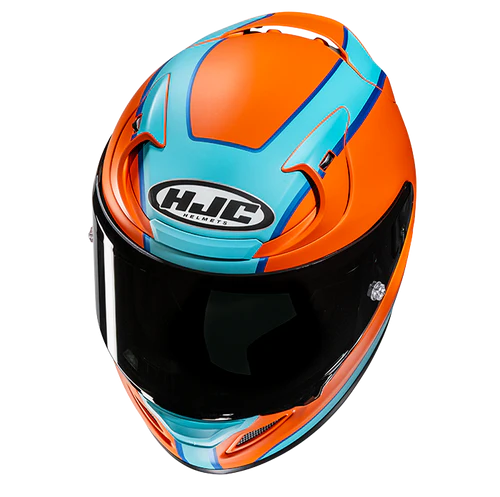 Casco Moto Integrale HJC RPHA12 RESPON MC27SF Arancio Azzurro Blu Opaco