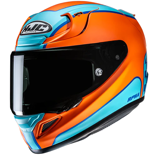 Casco Moto Integrale HJC RPHA12 RESPON MC27SF Arancio Azzurro Blu Opaco