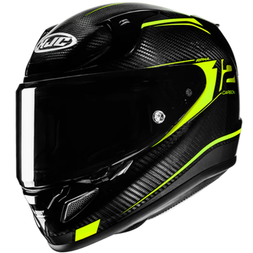 Casco Moto Integrale HJC RPHA 12 CARBON KERES MC3H Nero Giallo Fluo Lucido