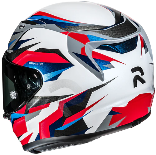 Casco Moto Integrale HJC RPHA 12 DRAVIX MC21 Bianco Grigio Rosso Blu Lucido