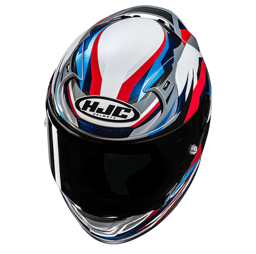 Casco Moto Integrale HJC RPHA 12 DRAVIX MC21 Bianco Grigio Rosso Blu Lucido