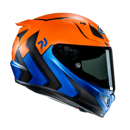 Casco Moto Integrale HJC RPHA 12 KOS MC27SF Arancio Blu Nero Opaco