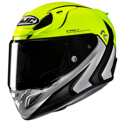 Casco Moto Integrale HJC RPHA 12 KOS MC3H Grigio Nero Giallo Fluo Lucido