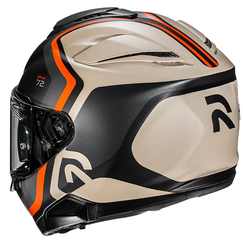 Casco Moto Integrale HJC RPHA 72 ERNEM MC7SF Beige Titanio Arancio Opaco