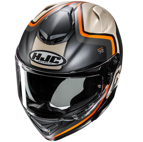 Casco Moto Integrale HJC RPHA 72 ERNEM MC7SF Beige Titanio Arancio Opaco