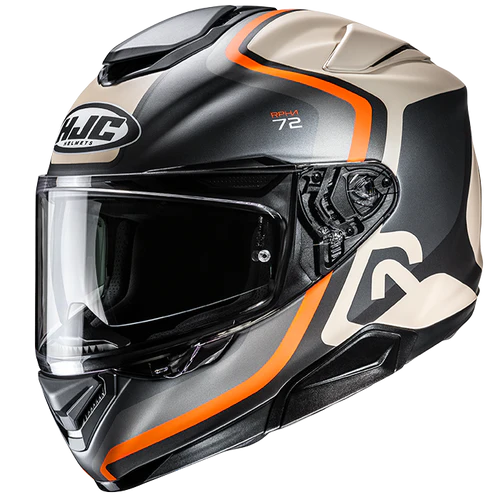 Casco Moto Integrale HJC RPHA 72 ERNEM MC7SF Beige Titanio Arancio Opaco
