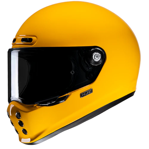 Casco Moto Integrale HJC Vintage V10 SOLID DEEP YELLOW Giallo Lucido