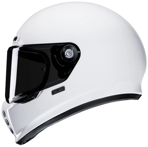 Casco Moto Integrale HJC Vintage V10 SOLID WHITE Bianco Lucido