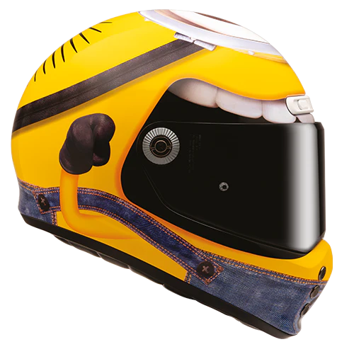 Casco Moto Integrale HJC Vintage V10 STUART MINIONS MC3 Giallo Lucido