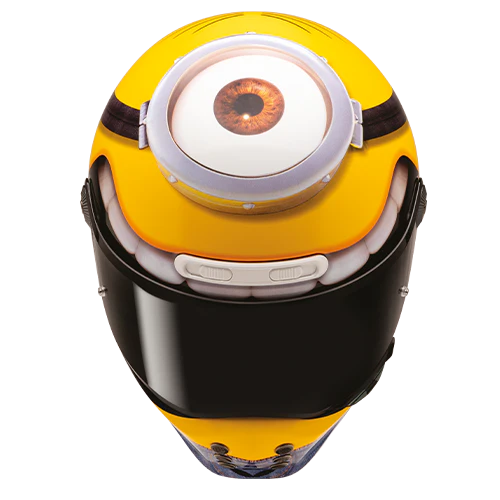 Casco Moto Integrale HJC Vintage V10 STUART MINIONS MC3 Giallo Lucido