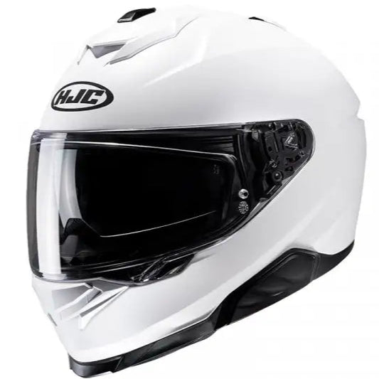 Casco Moto Integrale HJC i71 SOLID SEMI FLAT PEARL WHITE Bianco Perla Opaco