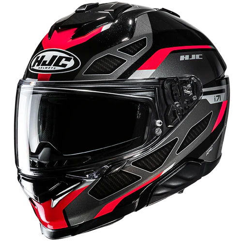 Casco Moto Integrale HJC i71 ZEST MC1 Nero Antracite Rosso Lucido