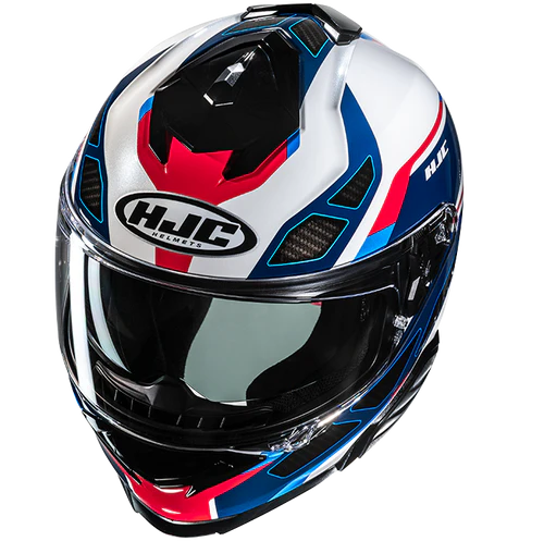Casco Moto Integrale HJC i71 ZEST MC21 Bianco Rosso Blu Lucido