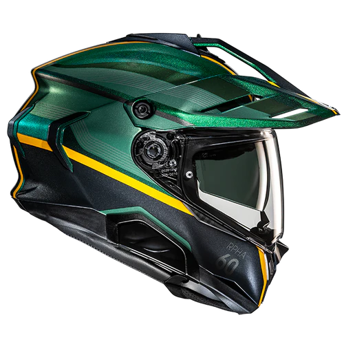 Casco Moto Integrale Hjc RPHA 60 ARBRE MC4 Verde Titanio Giallo Fluo Lucido
