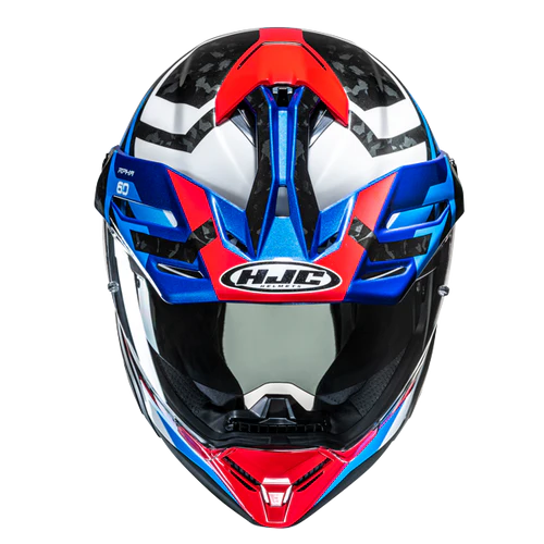 Casco Moto Integrale Hjc RPHA 60 DAKAR MC21 Bianco Nero Rosso Blu Lucido