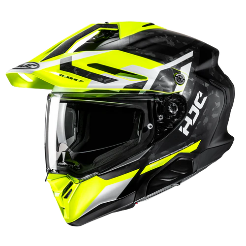 Casco Moto Integrale Hjc RPHA 60 DAKAR MC3HSF Nero Bianco Giallo Fluo Opaco