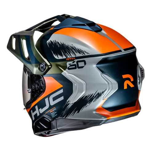 Casco Moto Integrale Hjc RPHA 60 QUID MC47SF Grigio Blu Verde Arancio Opaco