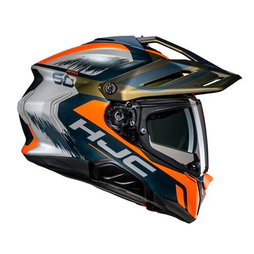 Casco Moto Integrale Hjc RPHA 60 QUID MC47SF Grigio Blu Verde Arancio Opaco