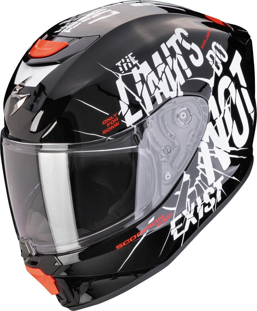 Casco Moto Integrale Junior Scorpion EXO-JNR BOUM Nero Bianco