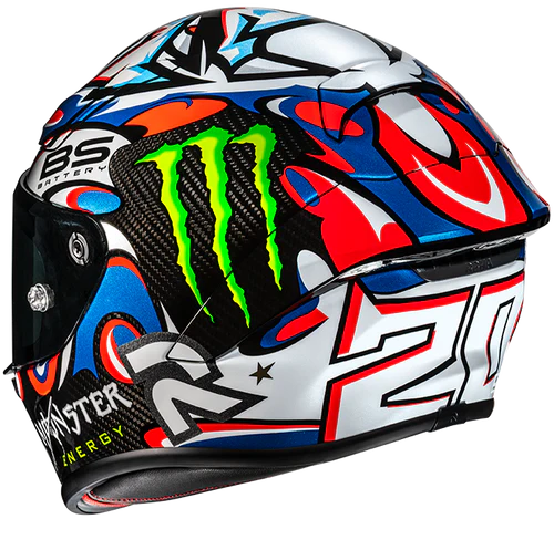 Casco Moto Integrale Pista HJC RPHA 1 V2 CARBON QUARTARARO LE MANS 3 MC21 FIM 2