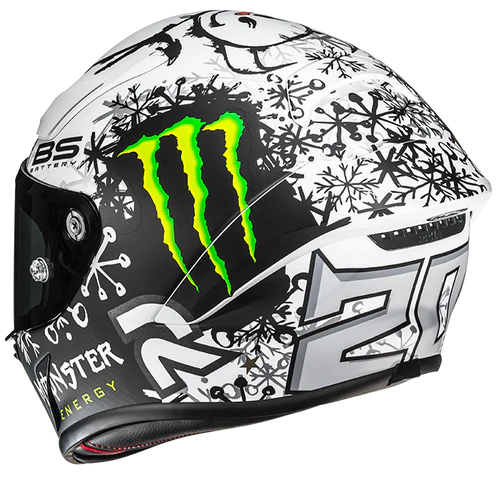 Casco Moto Integrale Pista HJC RPHA 1 V2 CARBON SNOW DIABLO MC10SF FIM 2