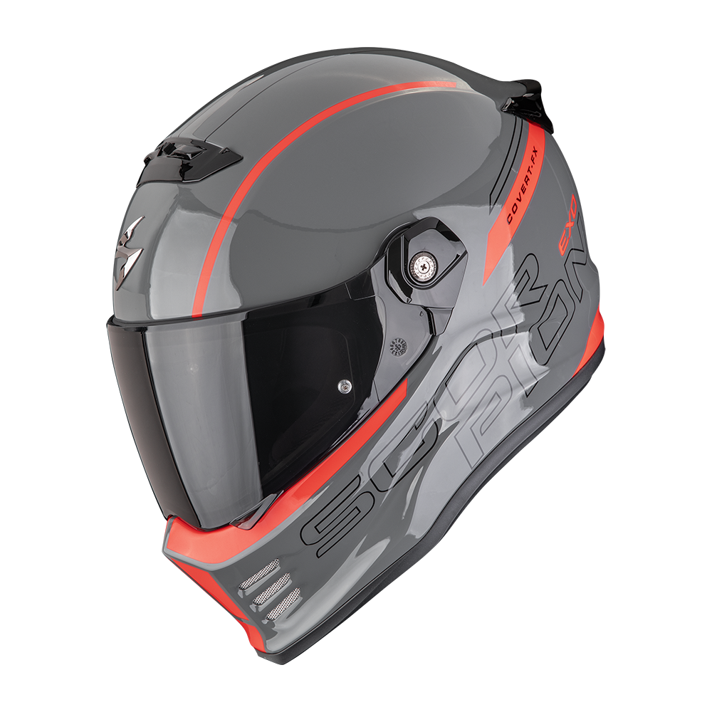 Casco Moto Integrale SCORPION COVERT FX DANKO Grigio Rosso