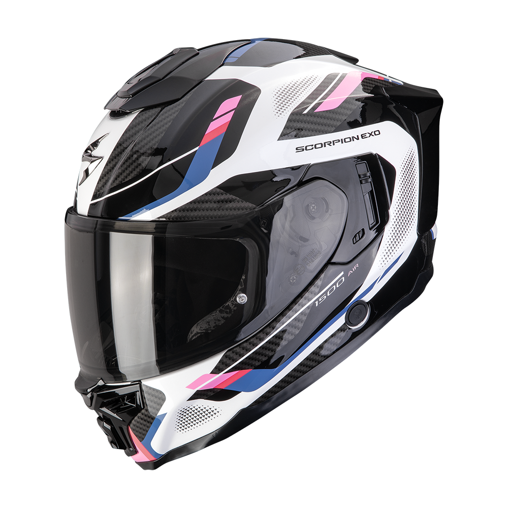 Casco Moto Integrale SCORPION EXO 1500 AIR SLEEK Bianco Nero Rosa