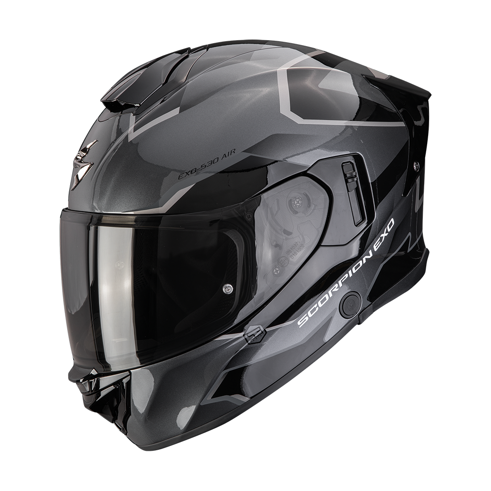 Casco Moto Integrale SCORPION EXO 530 AIR CLIP Argento Nero