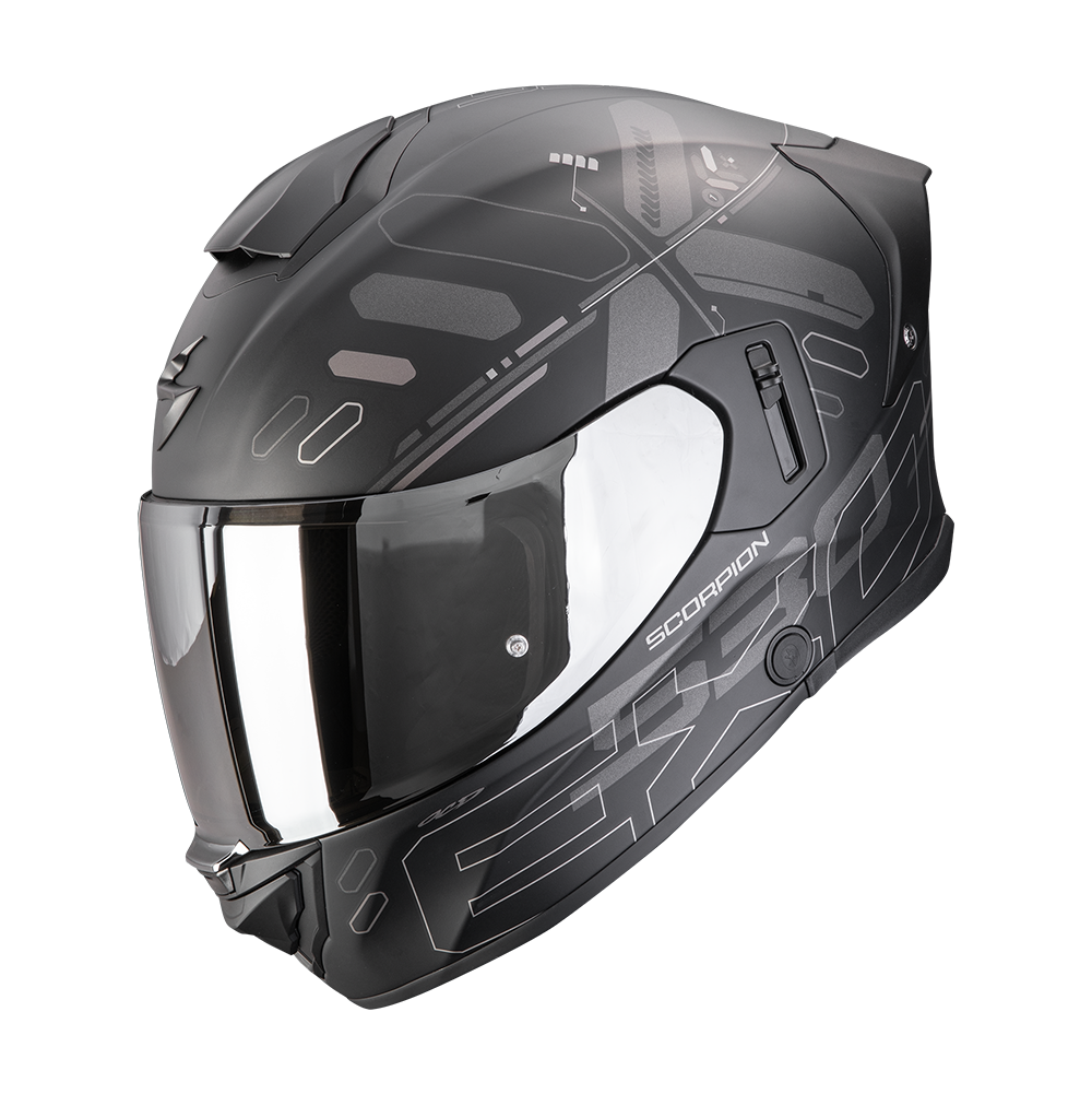 Casco Moto Integrale SCORPION EXO 530 AIR FOND Nero Opaco Argento