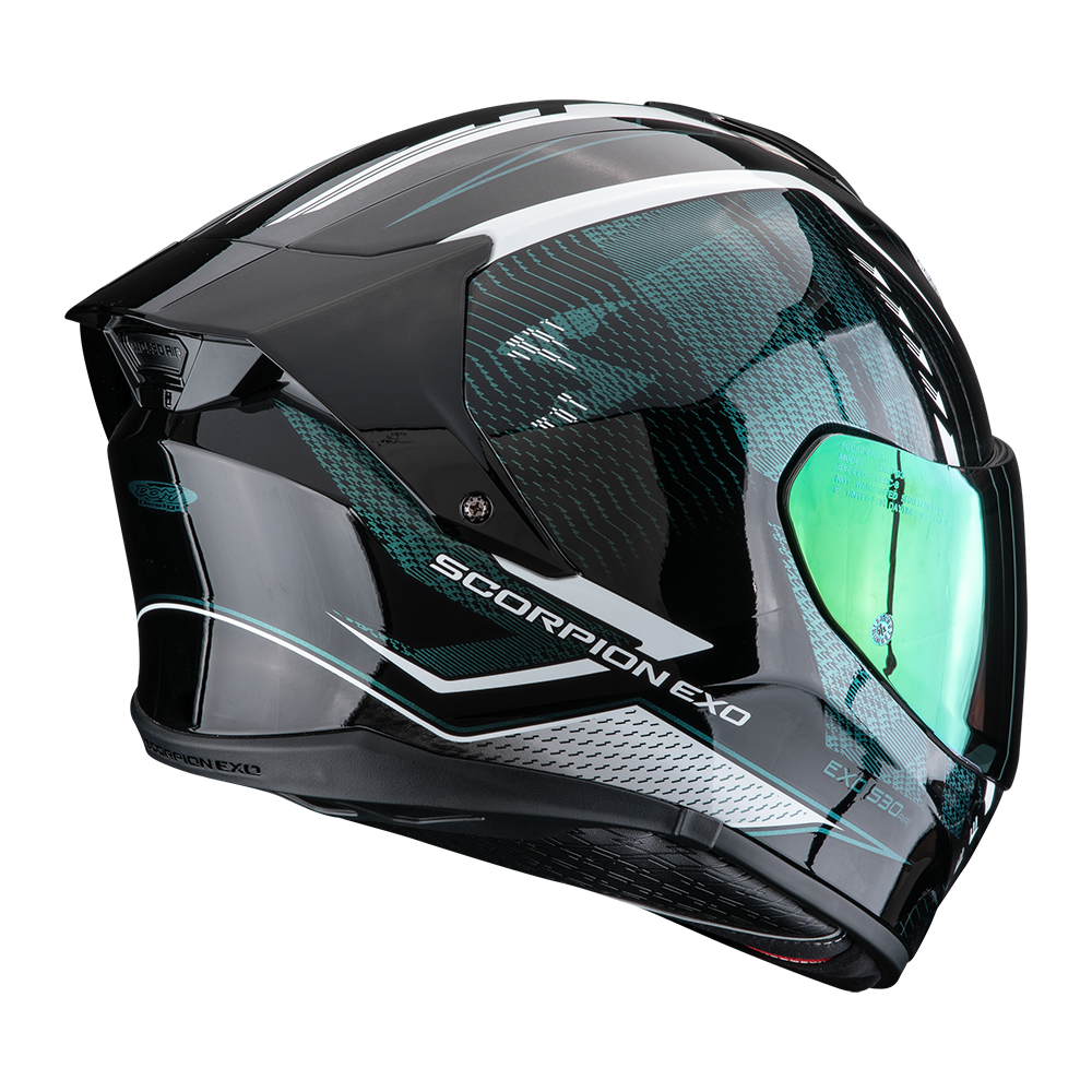 Casco Moto Integrale SCORPION EXO 530 AIR THERAS Nero Camaleonte Bianco