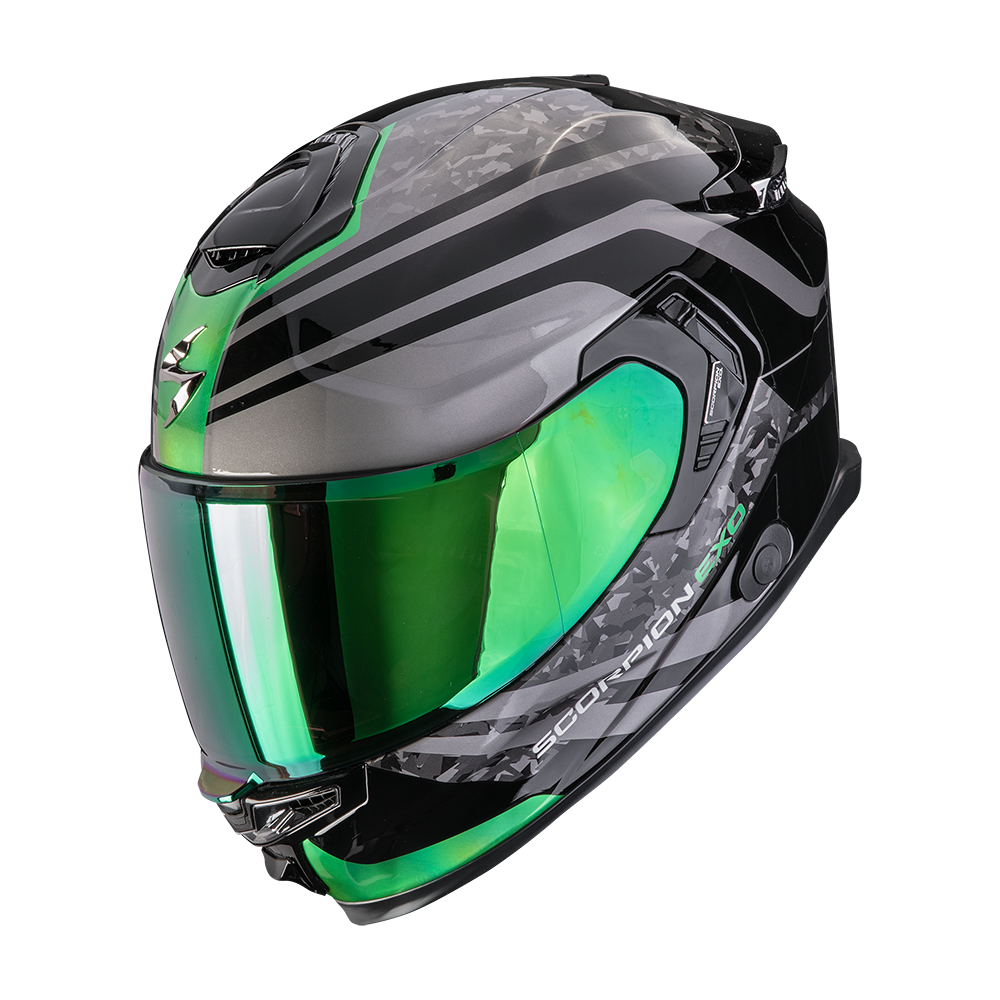 Casco Moto Integrale SCORPION EXO GT SP AIR ARTEN Nero Verde