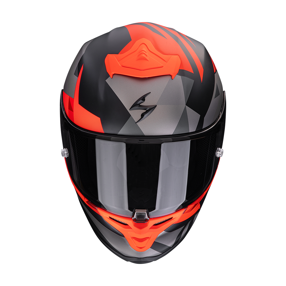 Casco Moto Integrale SCORPION EXO R1 EVO 2 AIR VALERE Nero Opaco Rosso