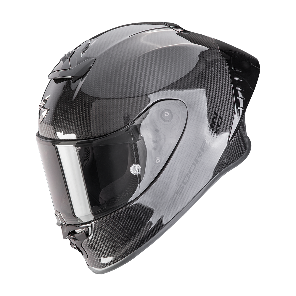 Casco Moto Integrale SCORPION EXO R1 EVO 2 CARBON AIR SOLID Nero Lucido