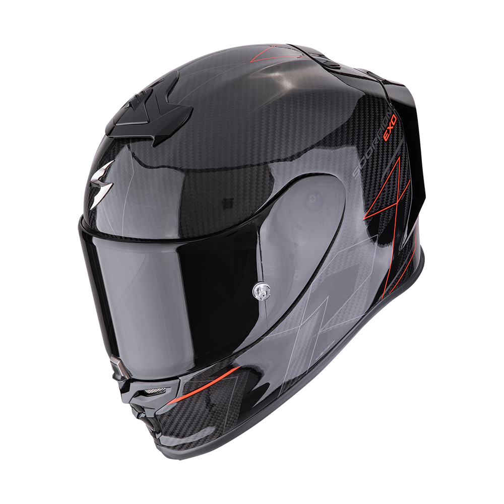 Casco Moto Integrale SCORPION EXO R1 EVO CARBON AIR CYNERGY Nero Rosso