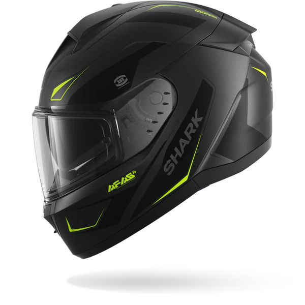 Casco Moto Integrale SHARK RIDILL 2 MEKARIUM Mat Antracite Giallo Fluo Opaco