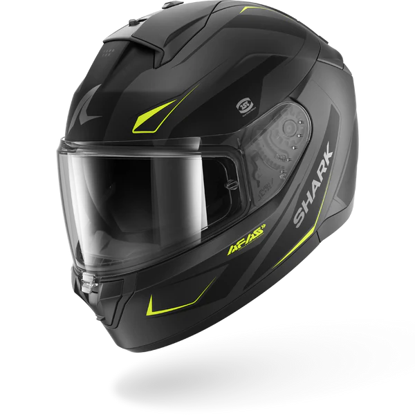 Casco Moto Integrale SHARK RIDILL 2 MEKARIUM Mat Antracite Giallo Fluo Opaco