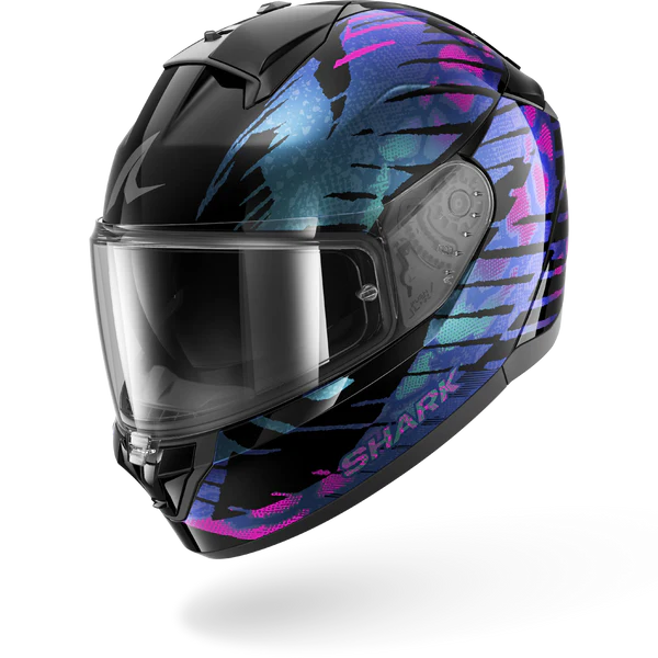 Casco Moto Integrale SHARK RIDILL 2 REPTAIA Nero Viola Lucido