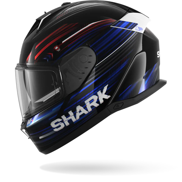 Casco Moto Integrale SHARK SKWAL i3 LIGHT-BLUR Nero Rosso Blu Lucido