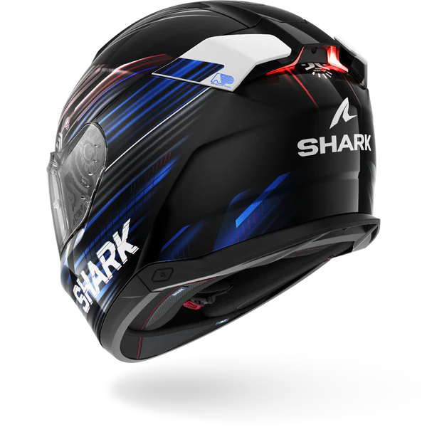 Casco Moto Integrale SHARK SKWAL i3 LIGHT-BLUR Nero Rosso Blu Lucido