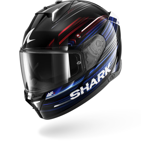 Casco Moto Integrale SHARK SKWAL i3 LIGHT-BLUR Nero Rosso Blu Lucido