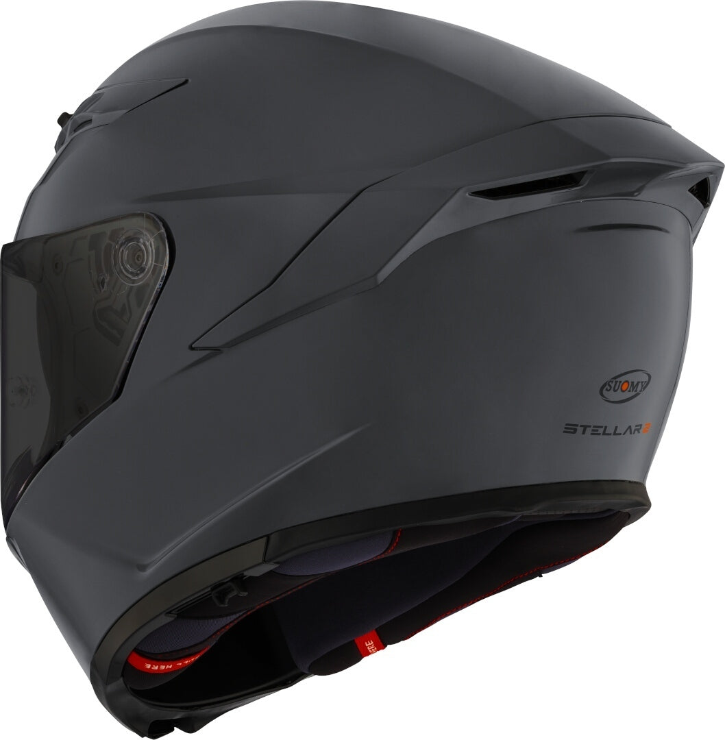 Casco Moto Integrale SUOMY STELLAR 2 PLAIN MATT BLACK Nero Opaco
