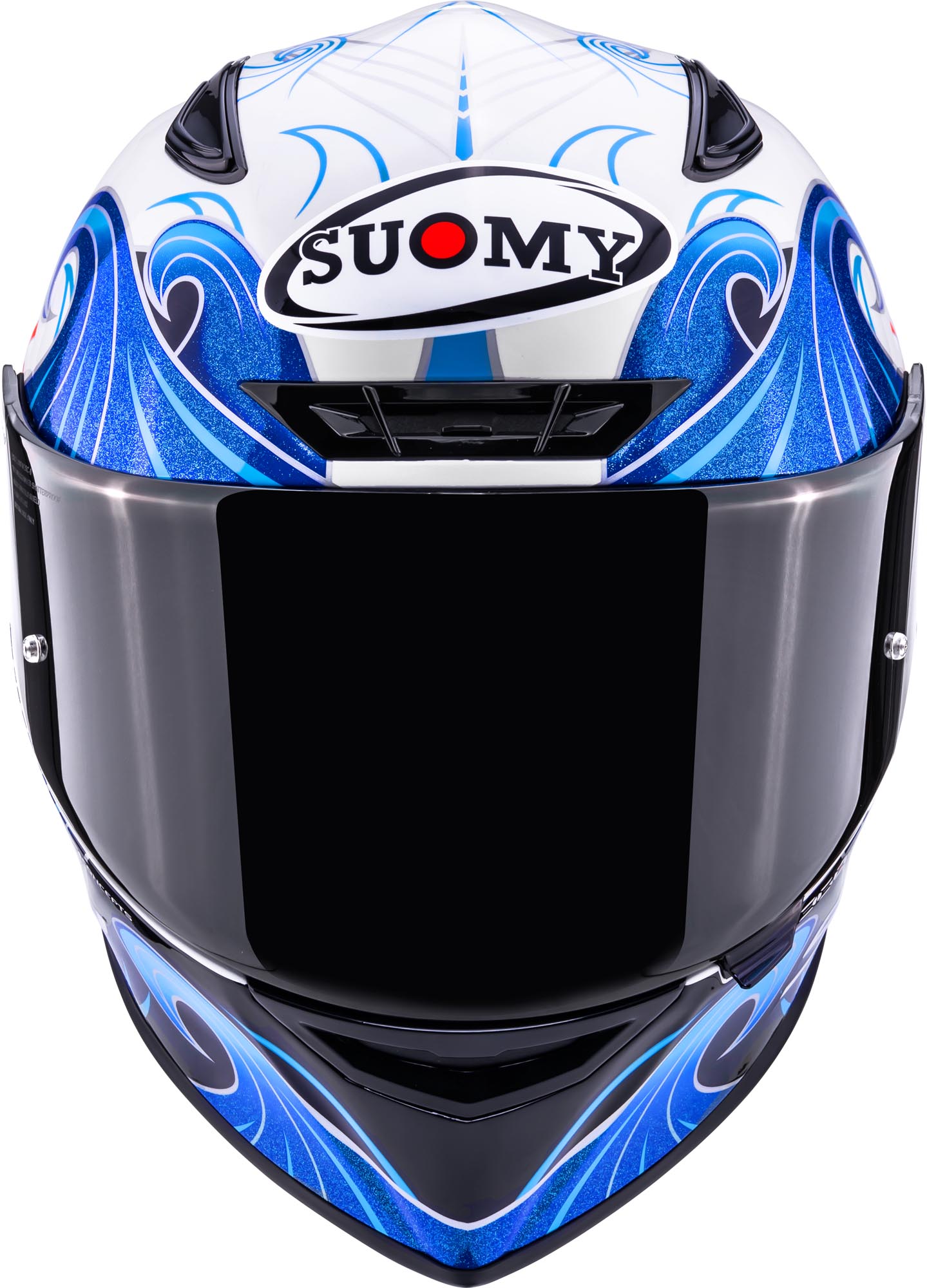Casco Moto Integrale SUOMY TRACK-1 WAVES WHITE Lucido