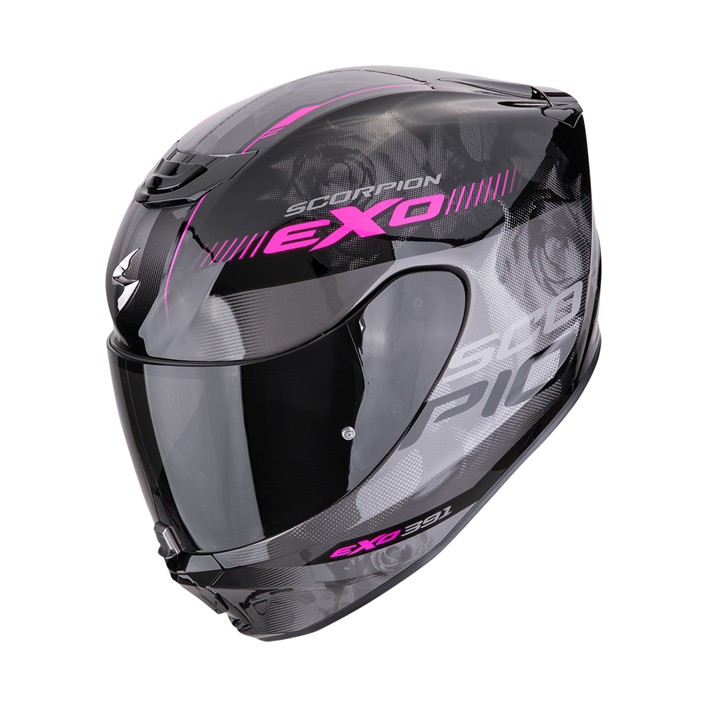 Casco Moto Integrale Scorpion EXO 391 AVA Nero Rosa Lucido