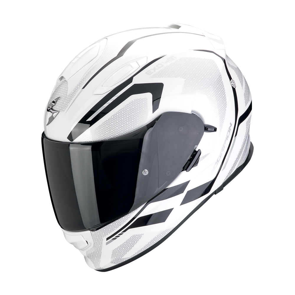 Casco Moto Integrale Scorpion EXO 491 KRIPTA Bianco Nero