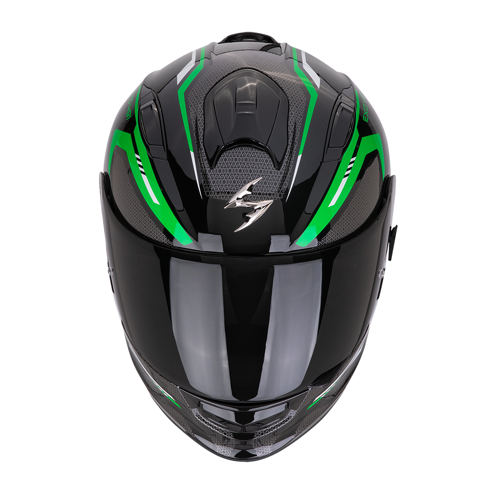 Casco Moto Integrale Scorpion EXO 491 KRIPTA Nero Verde Bianco